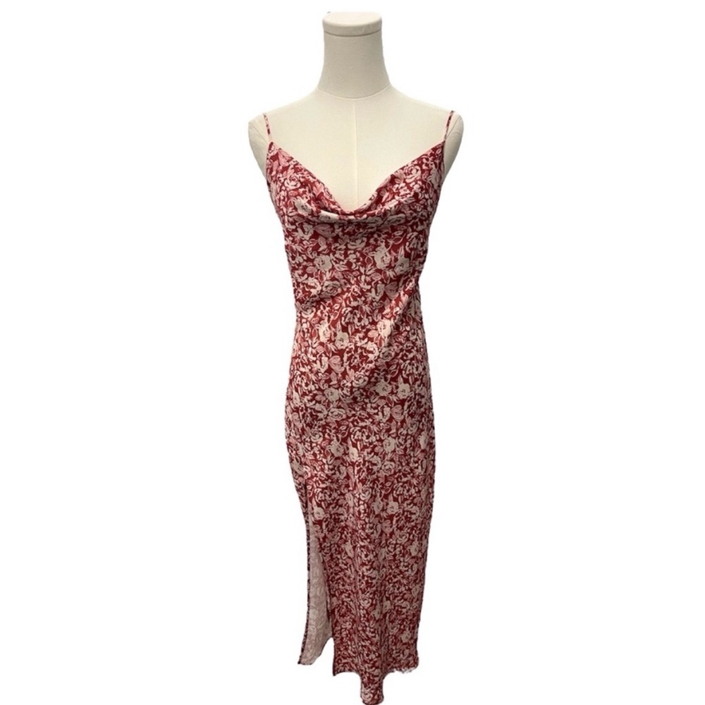 RESA Red and White Floral Slip Dress